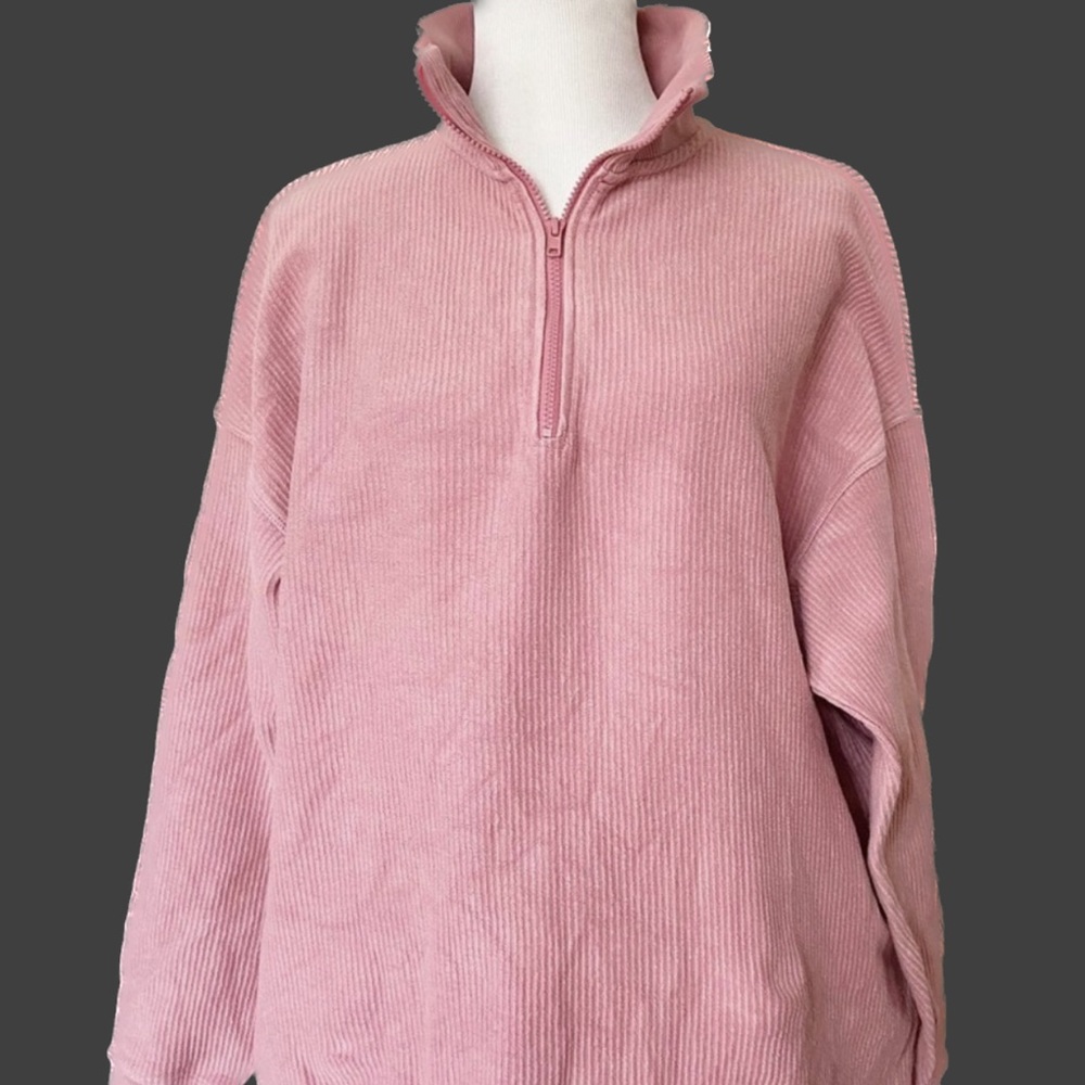 Aerie good vibes corded quarter zip